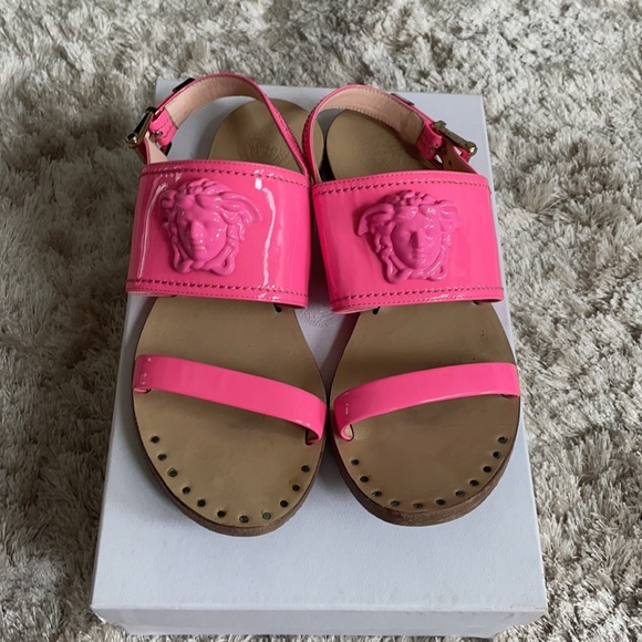 Neon Pink Versace Sandals - Picture 4 of 7